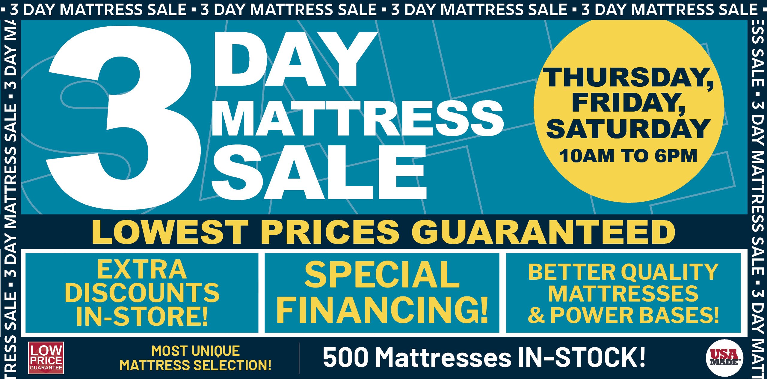 3 Day Matt Sale 2023 Home Page