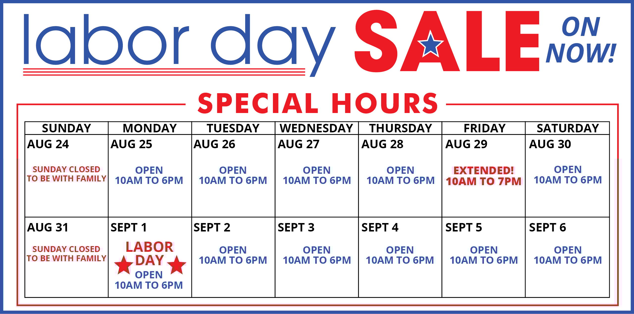 Labor Day Hours web