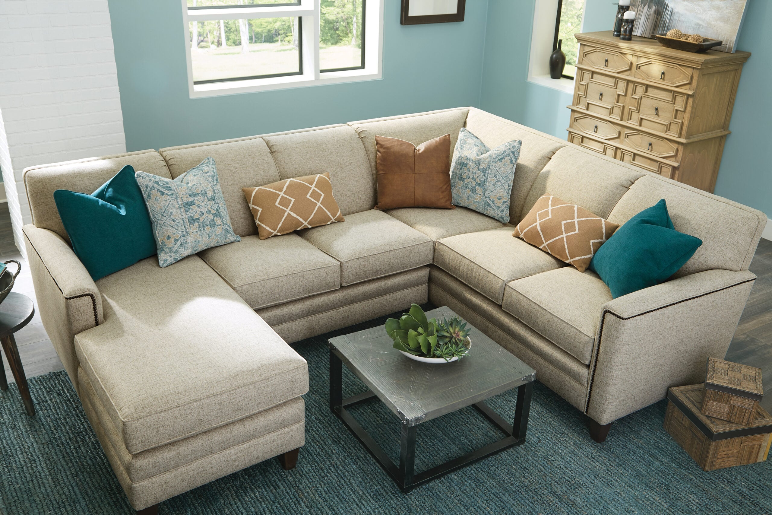 Smith 3000 Fabric Sectional High View 3000 Scaled