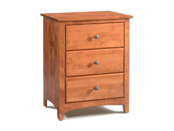 Shaker 3 Drawer Wide Nightstand Nightstands Archbold Furniture