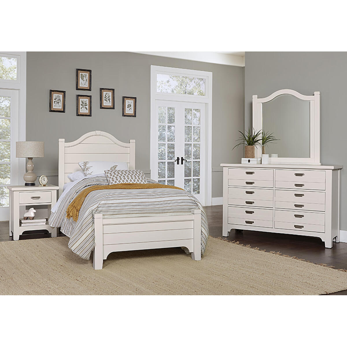 744 Bungalow Home 6 Drawer Double Dresser Lattice Dressers Customizable 14