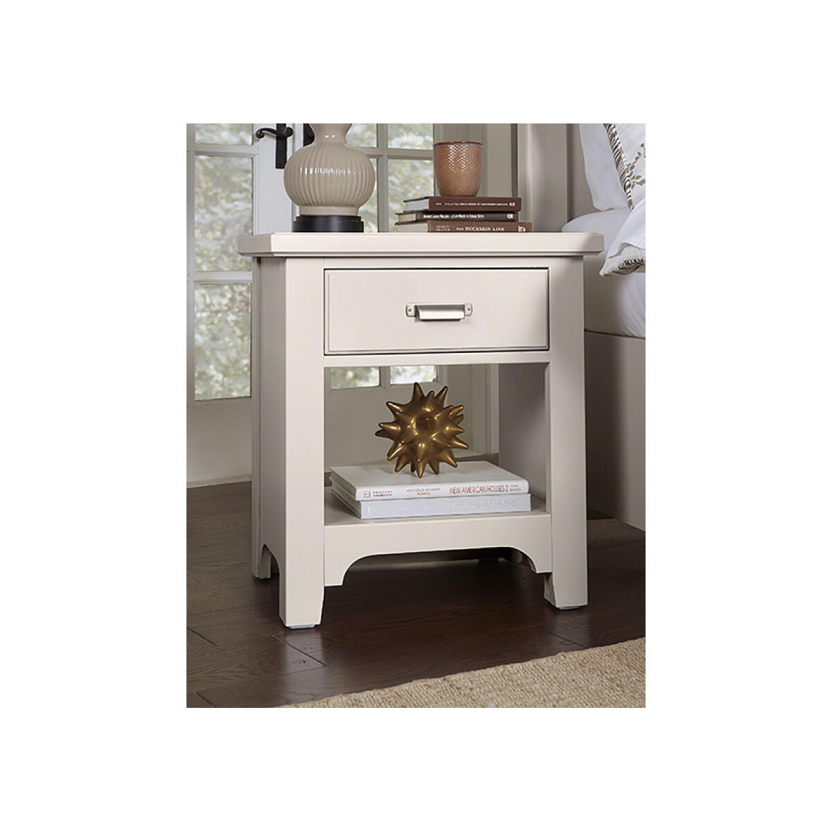 744 Bungalow Home 1 Drawer Nightstand Lattice Nightstands Customizable 8