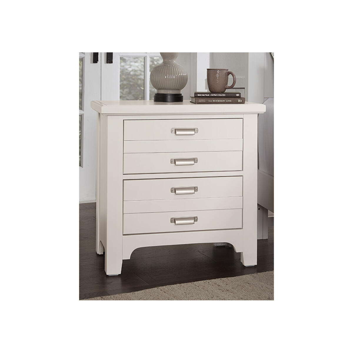 744 Bungalow Home 2 Drawer Nightstand Lattice Nightstands Customizable 8
