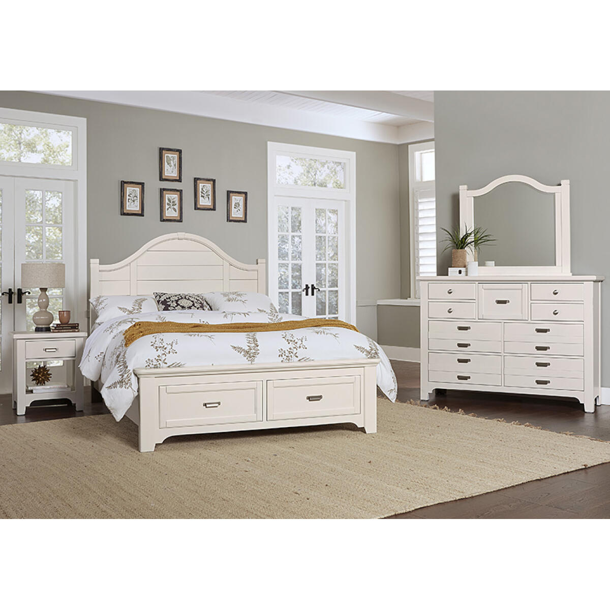 744 Bungalow Home 1 Drawer Nightstand Lattice Nightstands Customizable 10