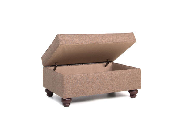 900 Storage Ottoman with Turned Leg Ottomans & Poufs Amish Made