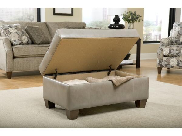 900-61 Storage Ottoman with Tapered Leg Ottomans & Poufs Amish Made 10