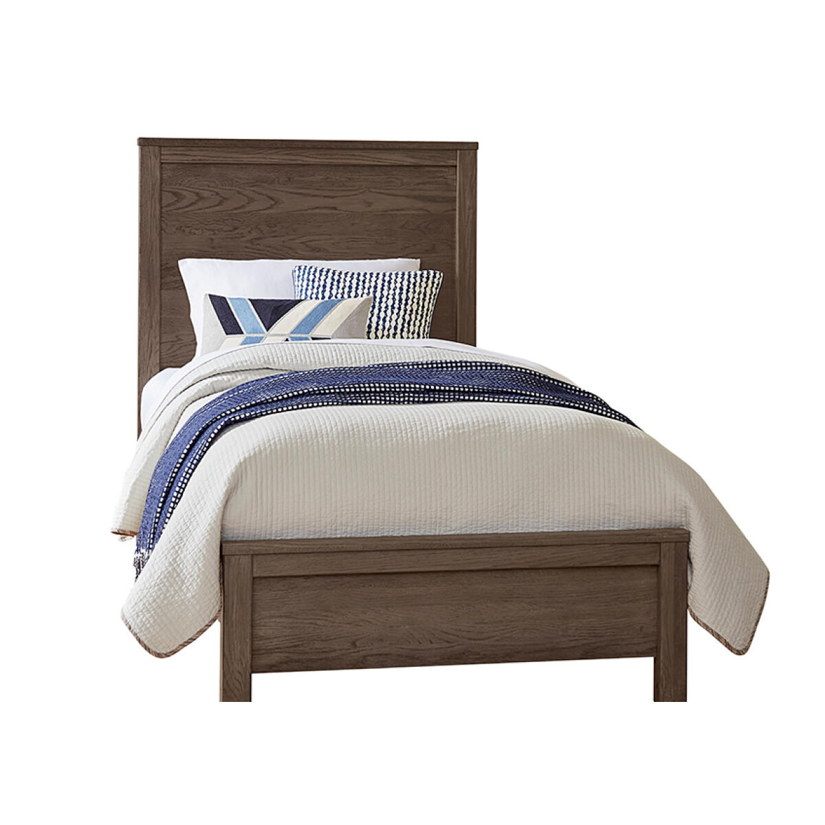11 Fundamentals Grey Panel Bed Twin Beds Customizable 5
