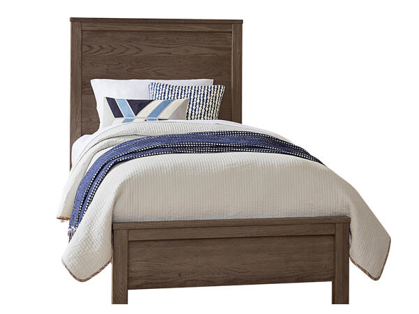 11 Fundamentals Grey Panel Bed Twin Beds Customizable
