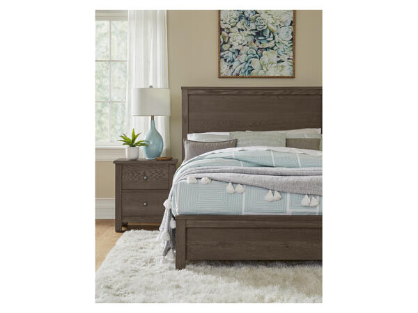11 Fundamentals Grey Panel Bed Full Beds Customizable