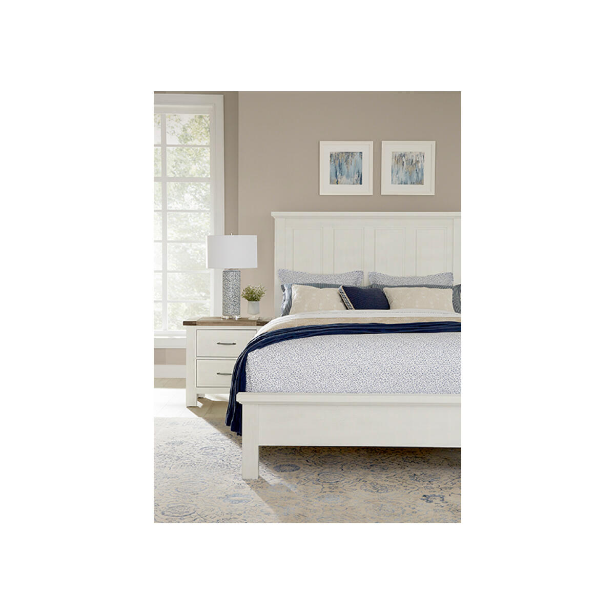 16 Fundamentals White Panel Bed Full Beds Customizable 6
