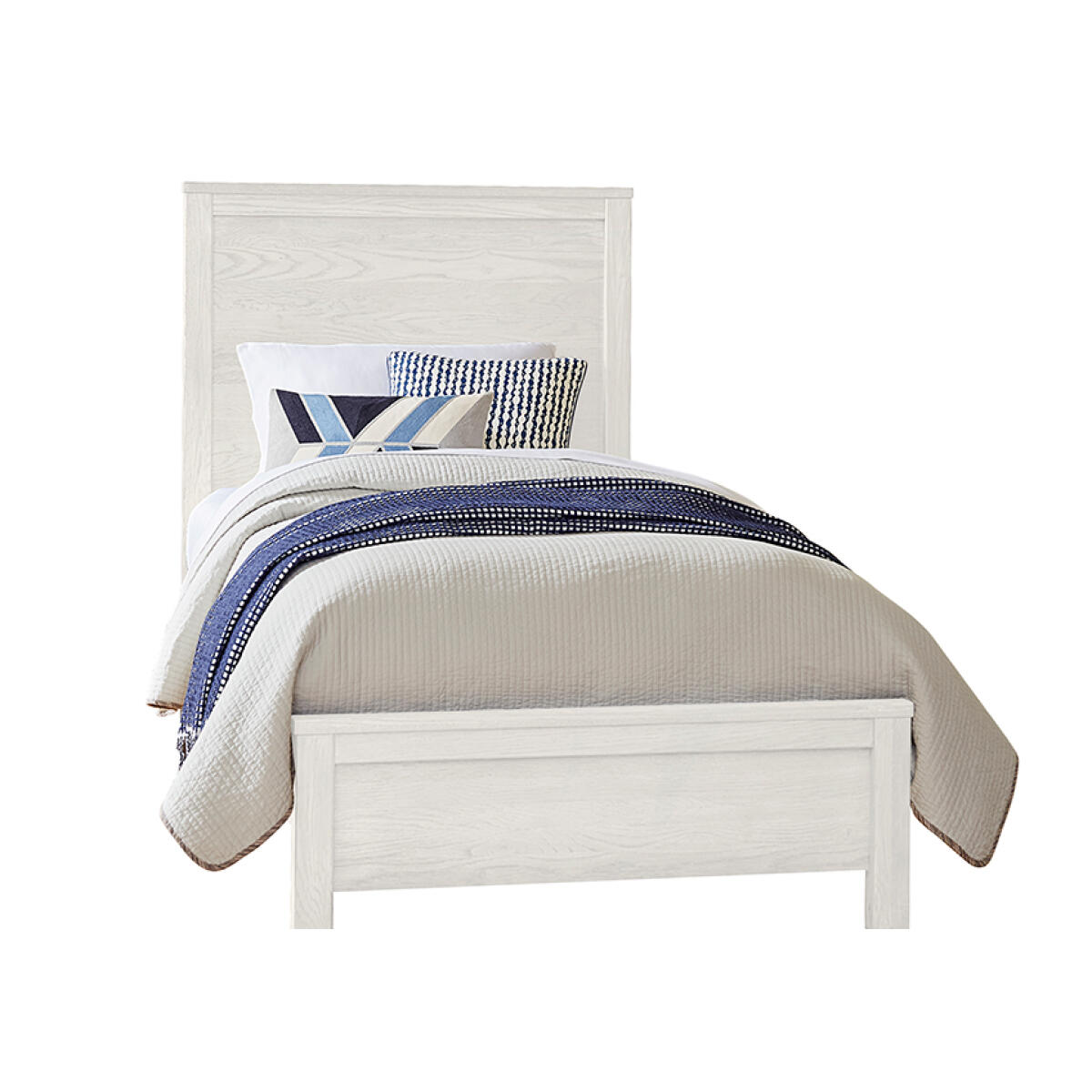 16 Fundamentals White Panel Bed Twin Beds Customizable 5