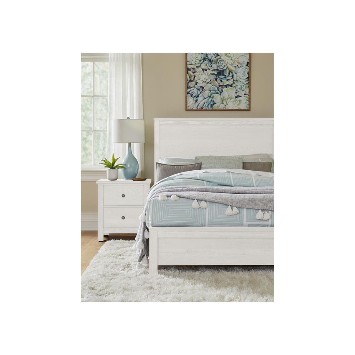 16 Fundamentals White Panel Bed Full Beds Customizable 7