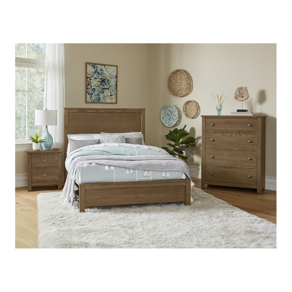 12 Fundamentals Natural Panel Bed Full Beds Customizable 6