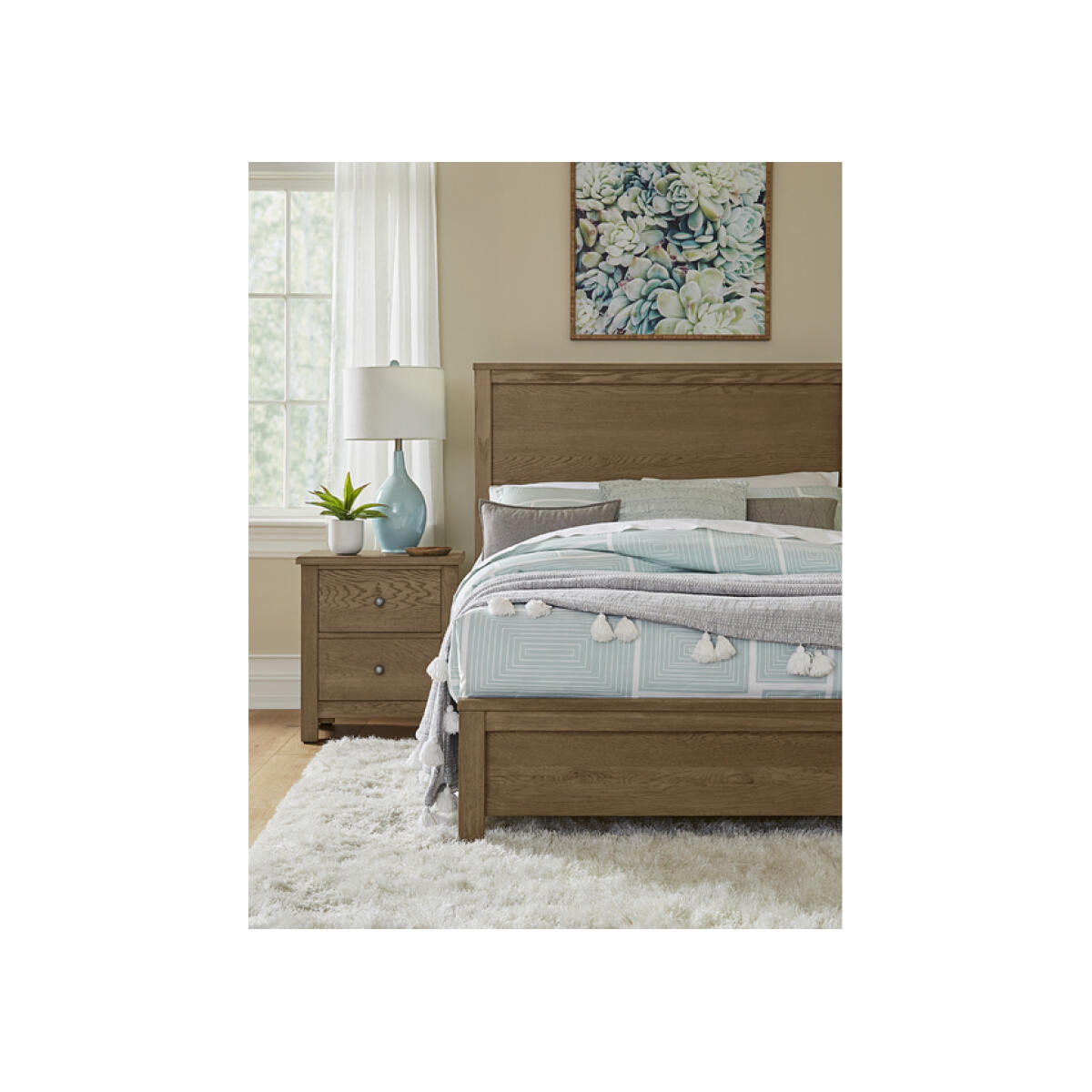 12 Fundamentals Natural Panel Bed Full Beds Customizable 7