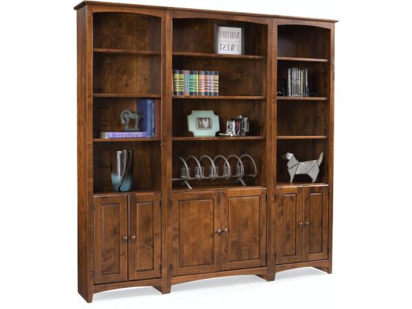 Alder Bookcase 24 x 84 with Doors Bookcases Archbold Furniture