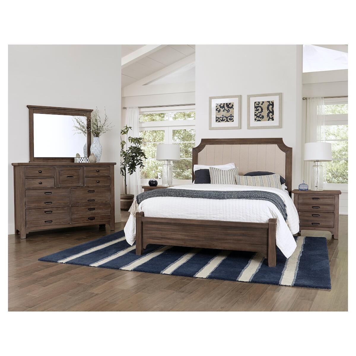 741 King Upholstered Bed Beds Customizable 8