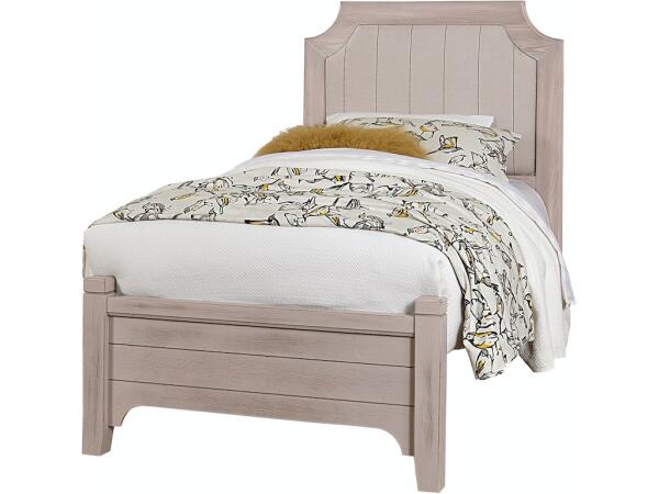 741 Bungalow Home Upholstered Bed Twin Dover Grey Two Tone Beds Customizable