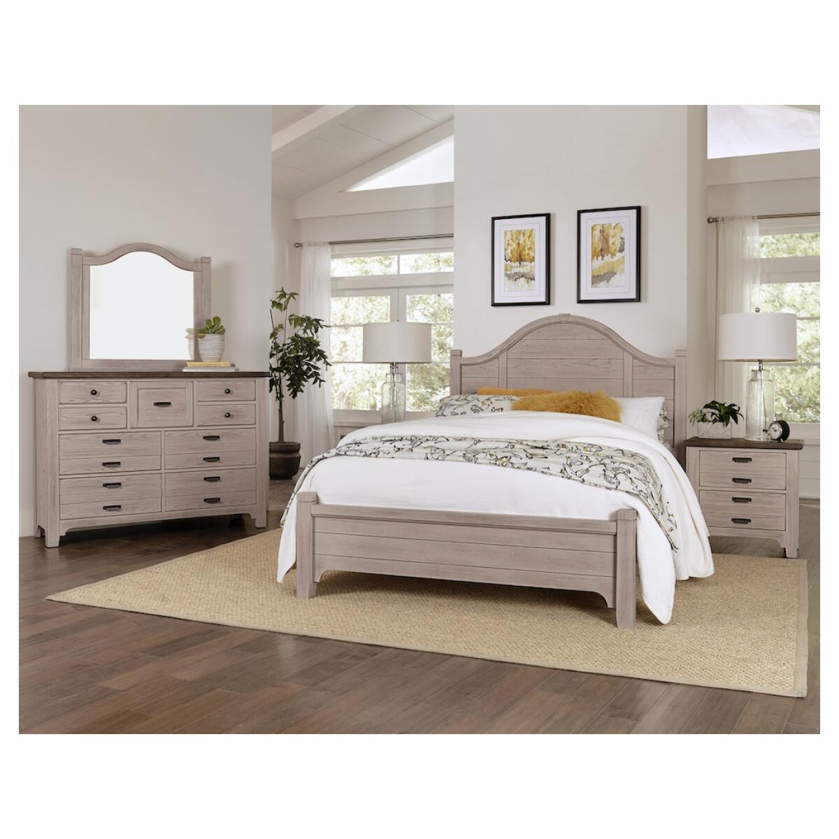 741 Bungalow Home Arched Bed Full Dover Grey Two Tone Beds Customizable 7