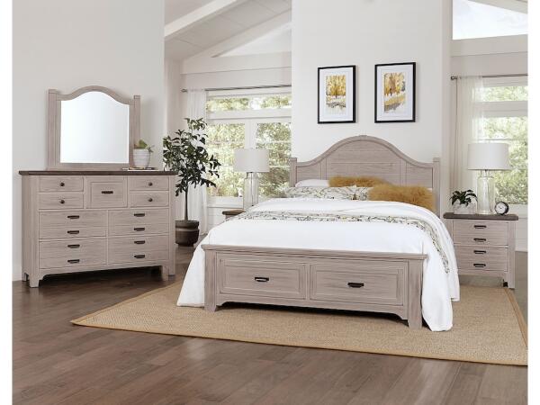741 Bungalow Home Arched Headboard Full Dover Grey Two Tone Beds Customizable 14