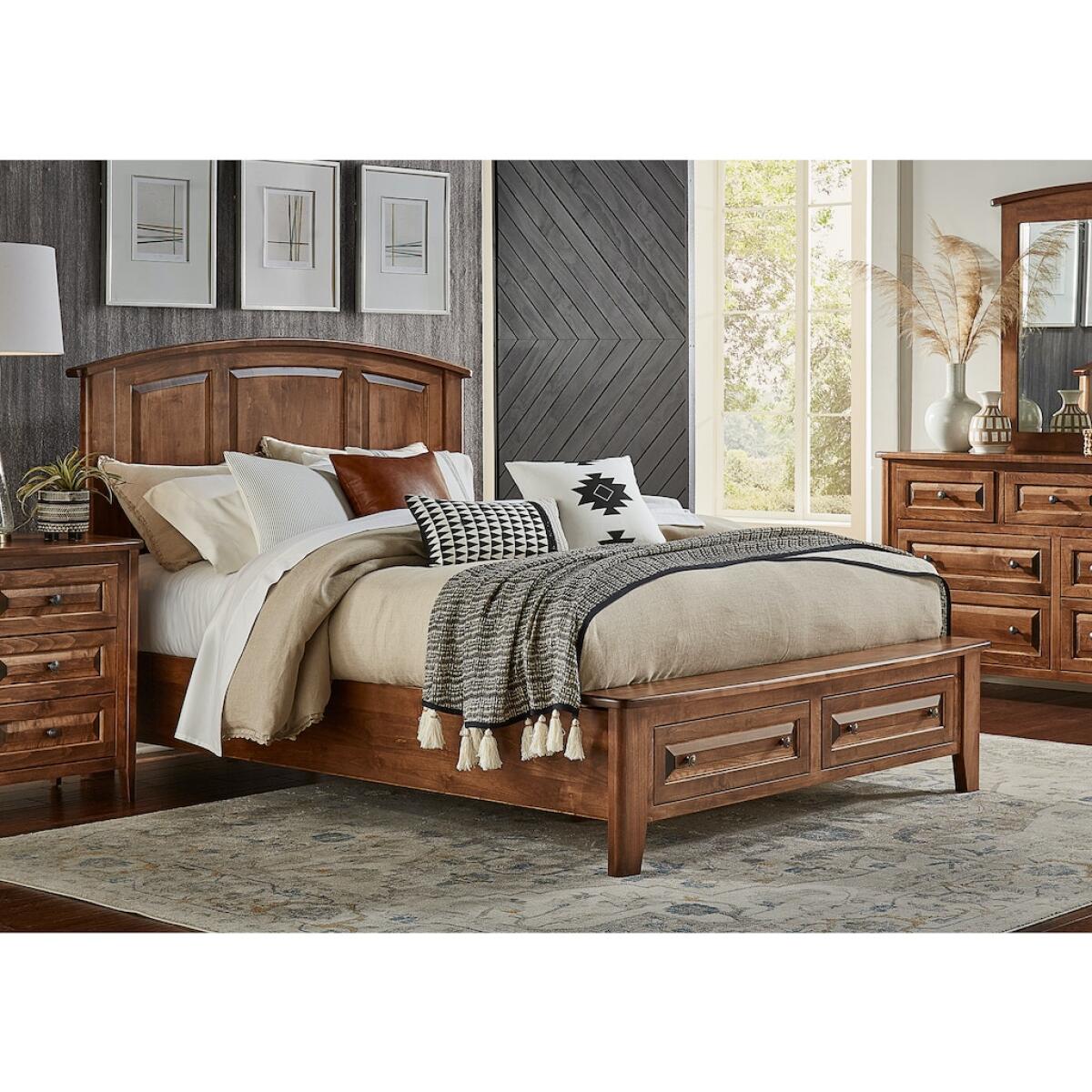 Queen Arched Panel Headboard Beds Amish Essentials 5