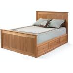 Twin or Full-Tall 6 Drawer Pedestal Bed Beds Archbold Furniture 5