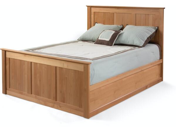 Twin or Full-Blank Low Pedestal Bed Beds Archbold Furniture