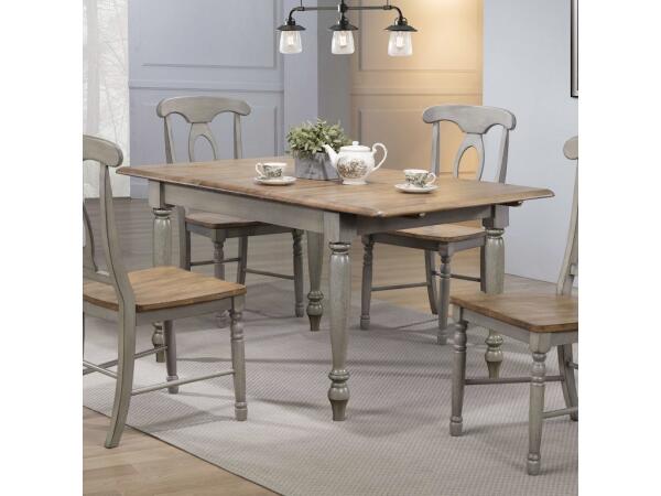 66″ Leg Table With 15″ Butterfly Leaf Dining Tables Customizable 6
