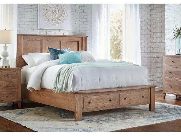 Queen Footboard Storage Bench Beds Amish Essentials