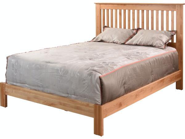 Slat Queen Bed w/Low Profile Footboard Beds Archbold Furniture