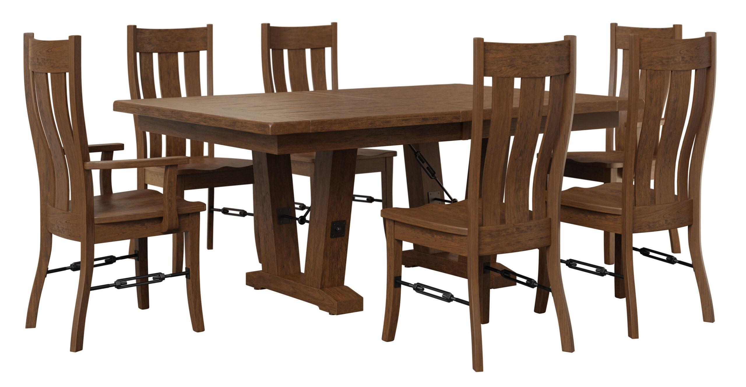 Seymour – 5 Piece Ohio Amish Made- Real Solid Wood Dining Set Dining Sets Amish Made 4