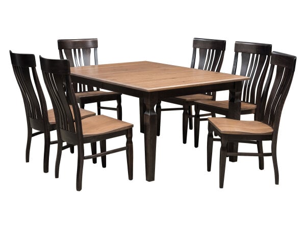 Fiona – 7 Piece Ohio Amish Made- Real Solid Wood Dining Set Dining Sets Amish Made