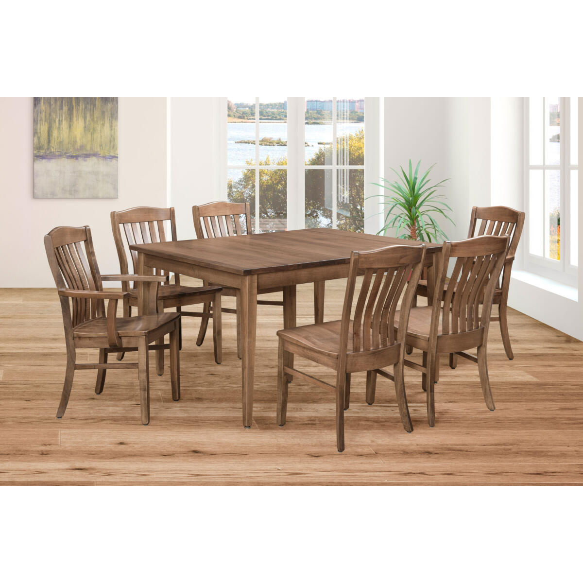 Skinny Winnie Piece Ohio Amish Made- Real Solid Wood Dining Set