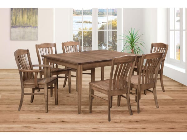 Skinny Winnie 5 Piece Ohio Amish Made- Real Solid Wood Dining Set Dining Sets Amish Made