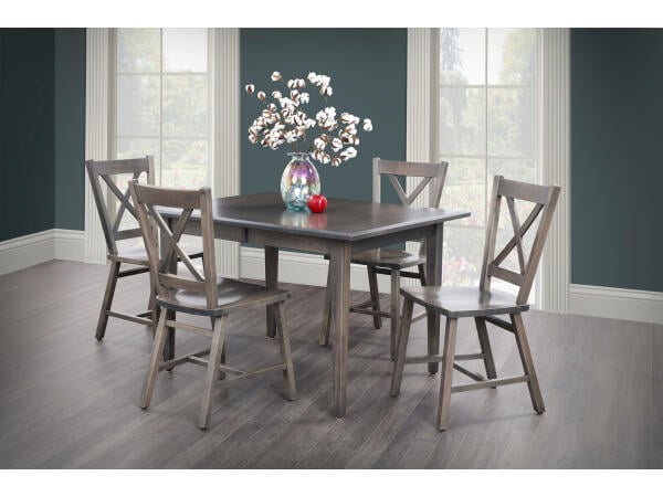 Eagle Mountain 8014 Dining Set – 5 Piece Ohio Amish Made- Real Solid Wood Dining Set Dining Sets Amish Made