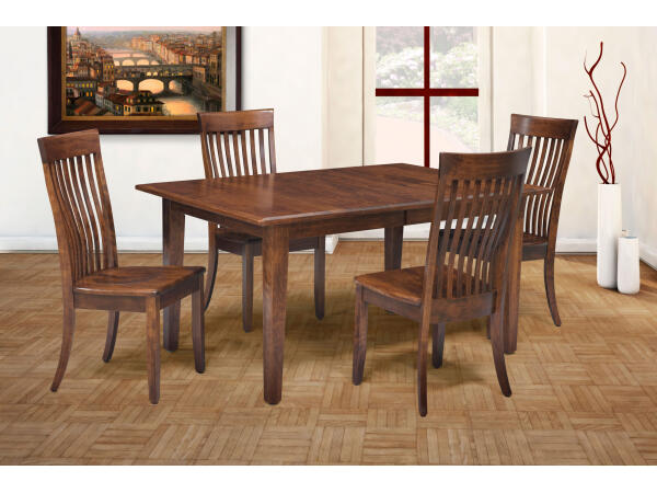 Portland 5 Piece Ohio Amish Made- Real Solid Wood Dining Set Dining Sets Amish Made