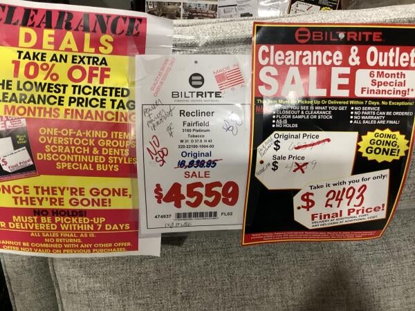 Fairfield Recliner Final Price Clearance 6