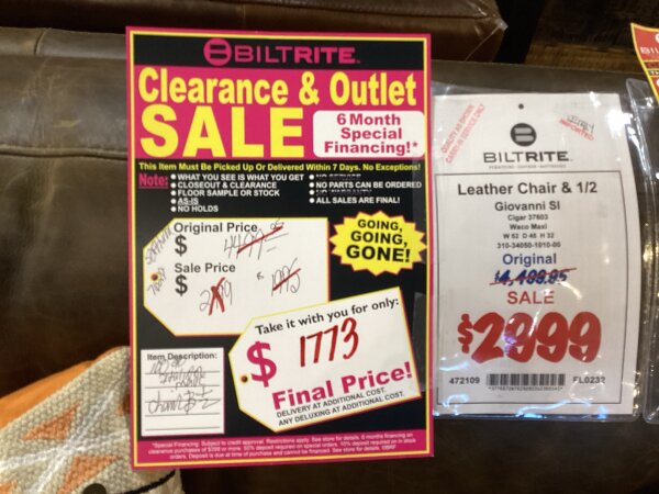 Giovanni S.L. 7629 Leather Chair 1/2 Final Price Clearance 6