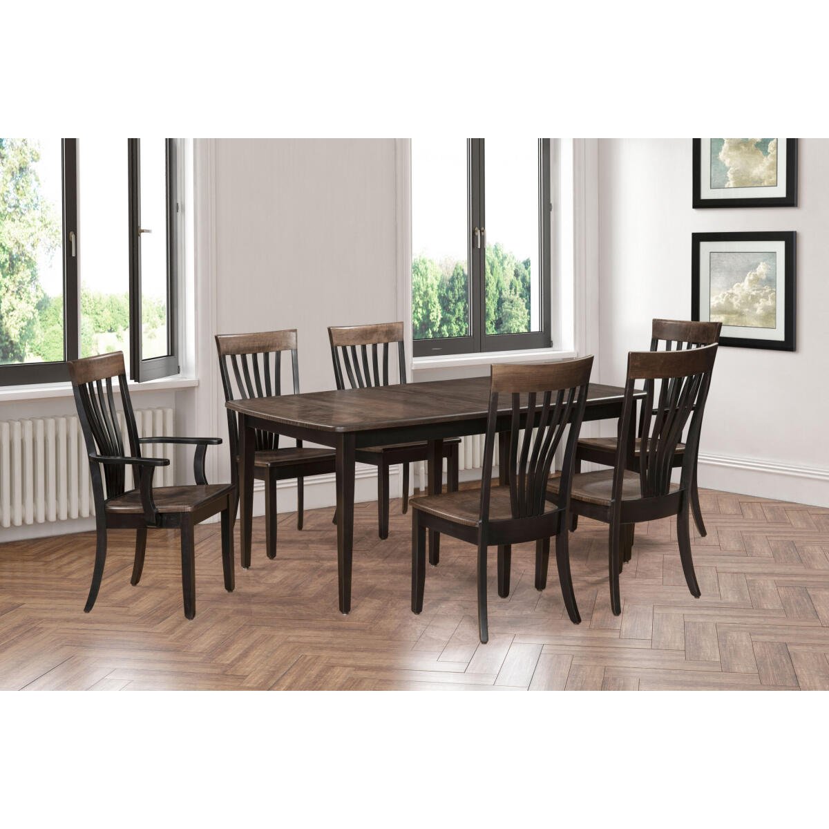 Bighorn 7 Piece Ohio Amish Made- Real Solid Wood Dining Set Dining Sets Amish Made 7