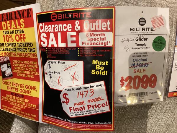 Temple Swivel Glider Final Price Clearance 6