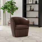 Hot Buy! Barolo Vintage Brown Swivel Club Chair - Image 4