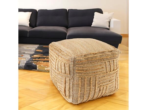 34161NAT Pouf Ottomans & Poufs LR Home