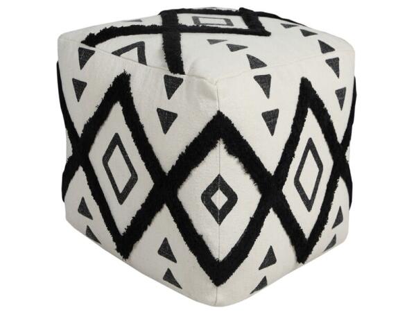 34058BLK Pouf Ottomans & Poufs LR Home