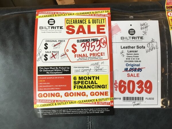 Lancer Leather Sofa Final Price Clearance 6