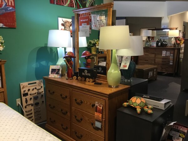 Oak Design Double Dresser & Mirror Small Scale  Final Price Clearance 5