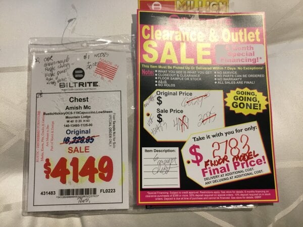 Amish Made Chest Final Price Clearance 6