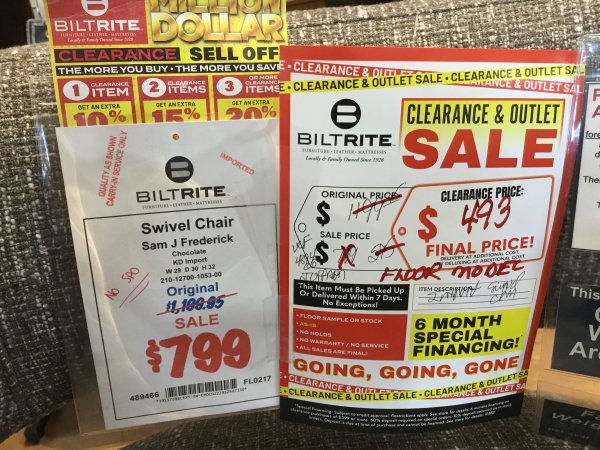 Sam J Swivel Chair Final Price Clearance 6