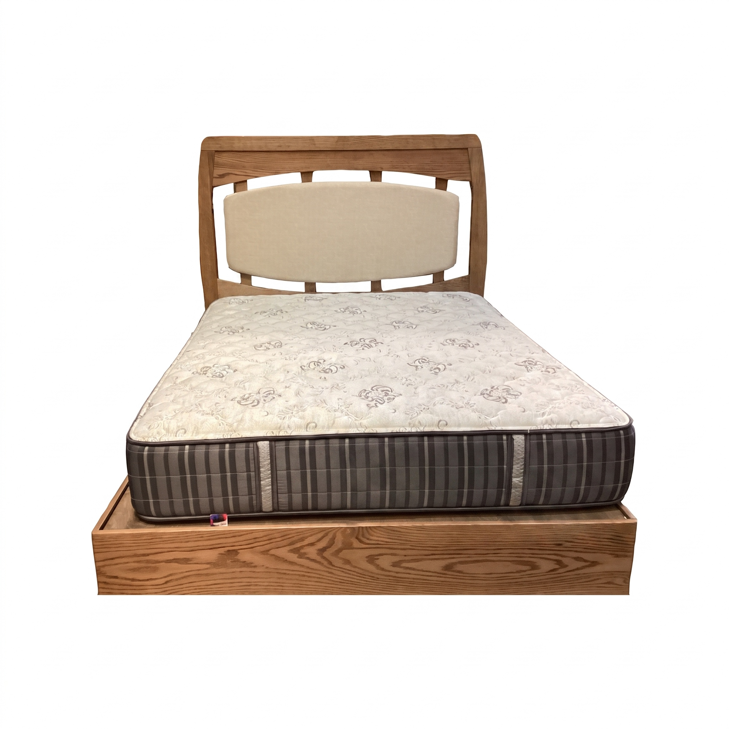 Queen Upholstered Amish Bed Final Price
