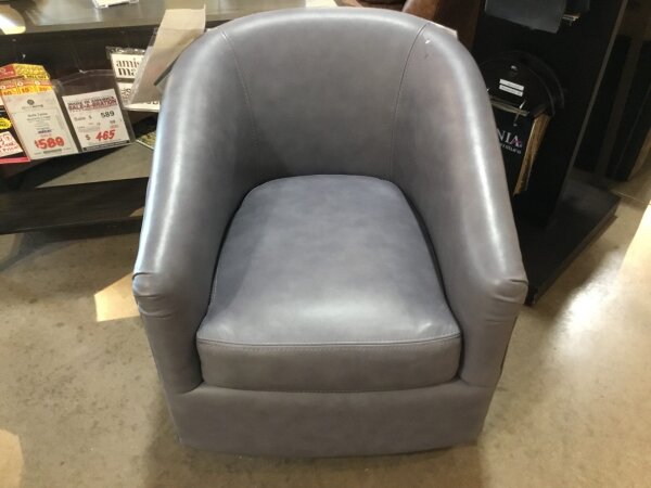Omnia Leather Swivel Glider Small Scale Final Price Clearance 5