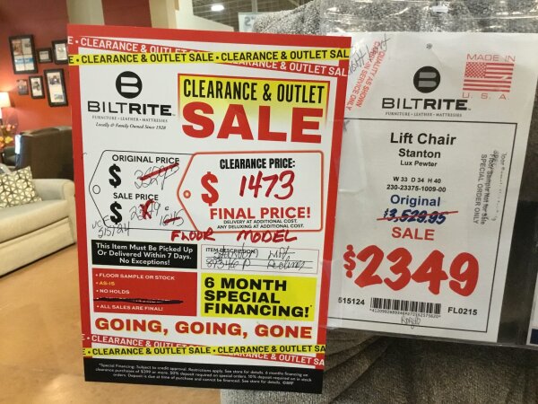 Stanton Lift Chair Final Price Clearance 6