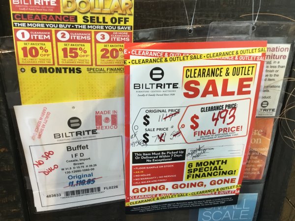 IFD Buffet Final Price Clearance 6